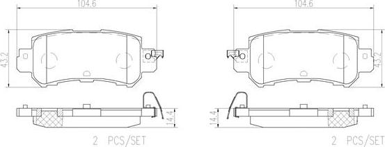 Brembo P49047N - Brake Pad Set, disc brake www.autospares.lv