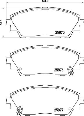 Brembo P 49 050 - Bremžu uzliku kompl., Disku bremzes autospares.lv