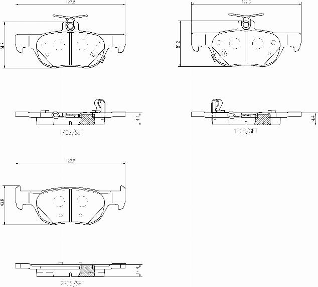 Brembo P49064N - Тормозные колодки, дисковые, комплект www.autospares.lv