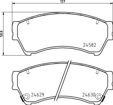 Brembo P 49 060 - Bremžu uzliku kompl., Disku bremzes www.autospares.lv