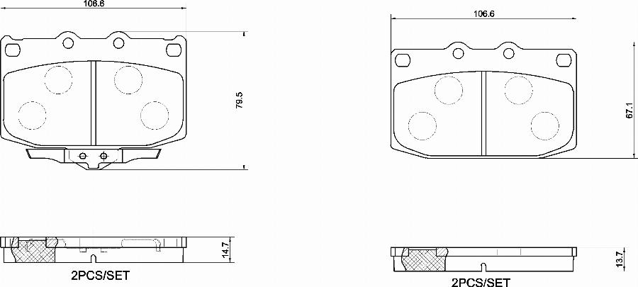 Brembo P 49 068 - Bremžu uzliku kompl., Disku bremzes www.autospares.lv