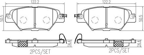 Brembo P 49 062 - Brake Pad Set, disc brake www.autospares.lv