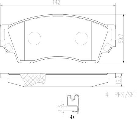 Brembo P49019N - Bremžu uzliku kompl., Disku bremzes www.autospares.lv