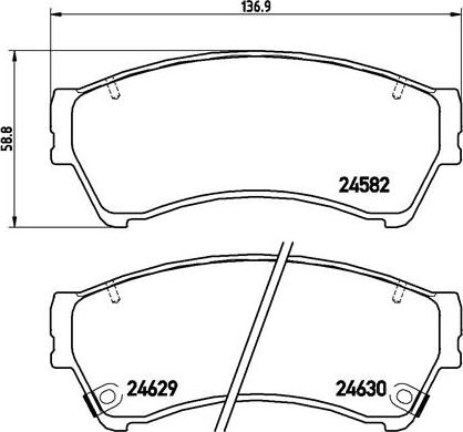 Brembo P 49 039 - Bremžu uzliku kompl., Disku bremzes www.autospares.lv