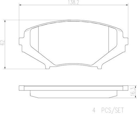 Brembo P49034N - Bremžu uzliku kompl., Disku bremzes www.autospares.lv