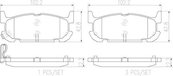 Brembo P49031N - Bremžu uzliku kompl., Disku bremzes www.autospares.lv