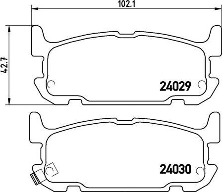 Brembo P 49 031 - Bremžu uzliku kompl., Disku bremzes www.autospares.lv