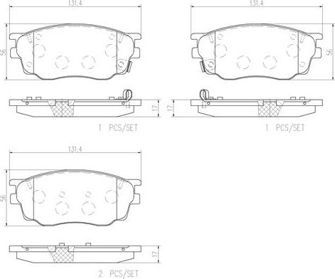 Brembo P49033N - Тормозные колодки, дисковые, комплект www.autospares.lv