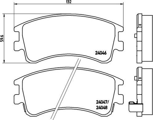 Brembo P 49 032 - Bremžu uzliku kompl., Disku bremzes www.autospares.lv