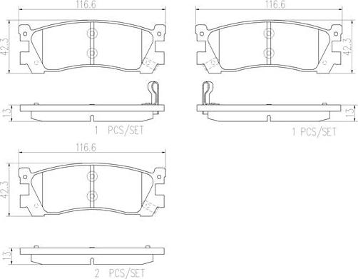 Brembo P49025N - Bremžu uzliku kompl., Disku bremzes www.autospares.lv