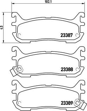 Brembo P 49 021 - Bremžu uzliku kompl., Disku bremzes www.autospares.lv