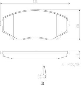 Brembo P49028N - Brake Pad Set, disc brake www.autospares.lv