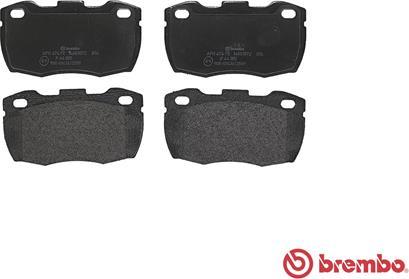 Brembo P 44 005 - Bremžu uzliku kompl., Disku bremzes www.autospares.lv