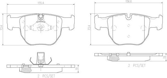 Brembo P44012N - Brake Pad Set, disc brake www.autospares.lv