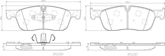 Brembo P44026N - Bremžu uzliku kompl., Disku bremzes www.autospares.lv