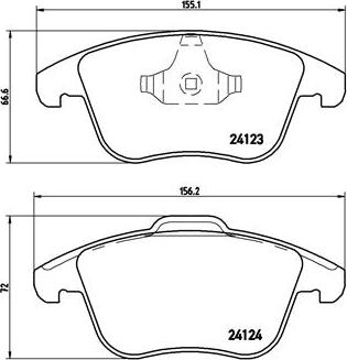 Brembo P 44 020 - Bremžu uzliku kompl., Disku bremzes www.autospares.lv