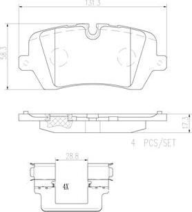 Brembo P44021N - Bremžu uzliku kompl., Disku bremzes www.autospares.lv