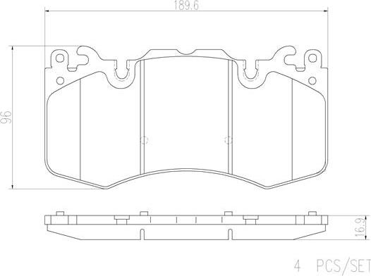 Brembo P44023N - Bremžu uzliku kompl., Disku bremzes www.autospares.lv