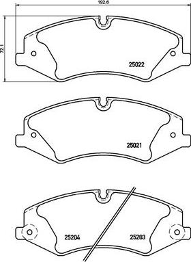 Brembo P 44 022 - Brake Pad Set, disc brake www.autospares.lv