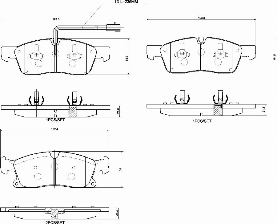 Brembo P48001N - Bremžu uzliku kompl., Disku bremzes www.autospares.lv