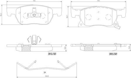 Brembo P59092N - Bremžu uzliku kompl., Disku bremzes www.autospares.lv