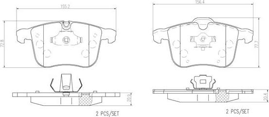 Brembo P59049N - Brake Pad Set, disc brake www.autospares.lv