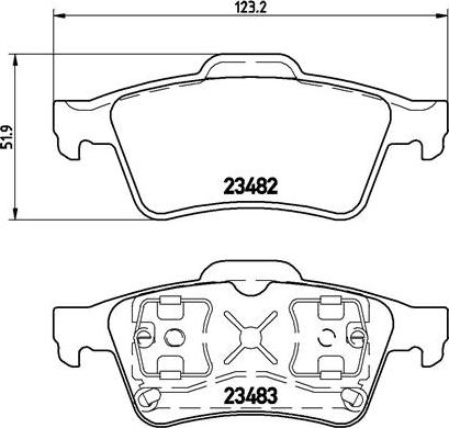 Brembo P 59 044 - Bremžu uzliku kompl., Disku bremzes www.autospares.lv