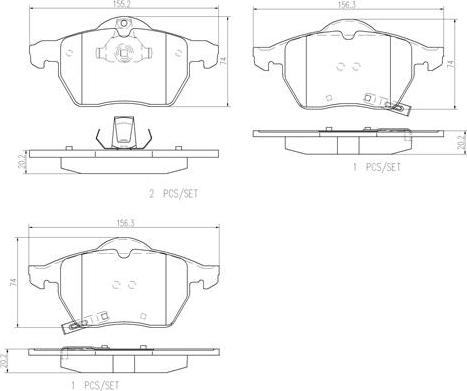 Brembo P59048N - Brake Pad Set, disc brake www.autospares.lv