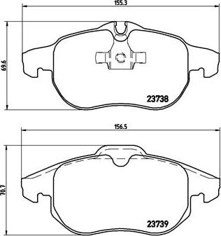 Brembo P 59 043X - Bremžu uzliku kompl., Disku bremzes www.autospares.lv