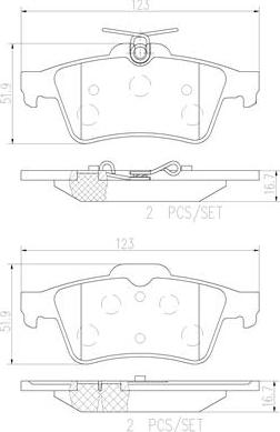 Brembo P59042N - Bremžu uzliku kompl., Disku bremzes www.autospares.lv