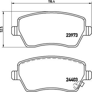 Brembo P 59 050 - Brake Pad Set, disc brake www.autospares.lv