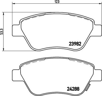 Brembo P59051N - Тормозные колодки, дисковые, комплект www.autospares.lv