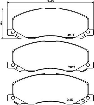 Brembo P 59 058 - Bremžu uzliku kompl., Disku bremzes www.autospares.lv