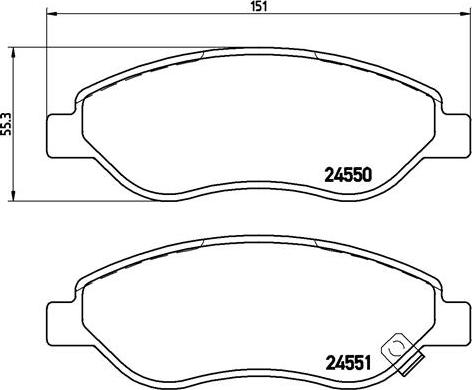 Brembo P59053N - Bremžu uzliku kompl., Disku bremzes autospares.lv