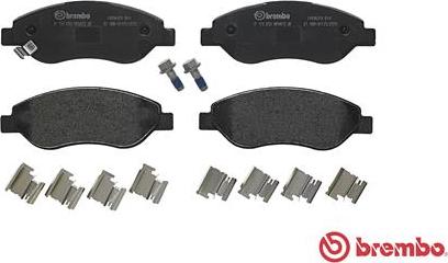 Brembo P 59 053 - Тормозные колодки, дисковые, комплект www.autospares.lv