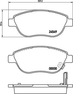 Brembo P 59 052 - Bremžu uzliku kompl., Disku bremzes www.autospares.lv