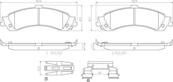 Brembo P59065N - Bremžu uzliku kompl., Disku bremzes www.autospares.lv