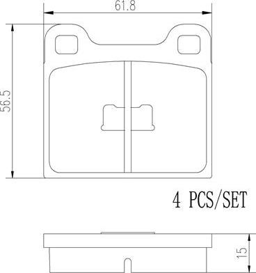 Brembo P59001N - Brake Pad Set, disc brake www.autospares.lv