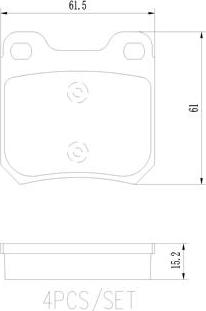 Brembo P59014N - Bremžu uzliku kompl., Disku bremzes autospares.lv