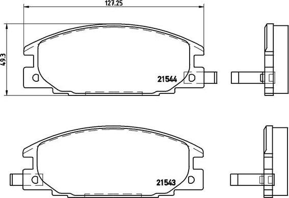 Brembo P 59 015 - Тормозные колодки, дисковые, комплект www.autospares.lv