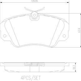 Brembo P59016N - Brake Pad Set, disc brake www.autospares.lv