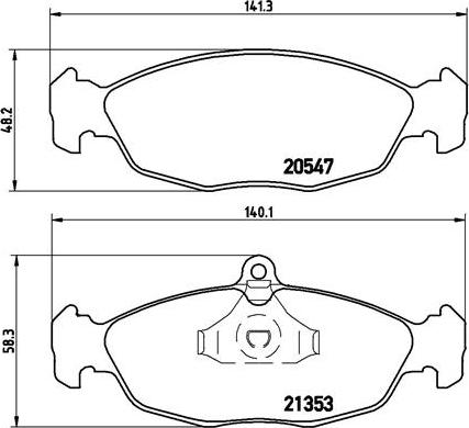 Brembo P 59 011 - Bremžu uzliku kompl., Disku bremzes www.autospares.lv