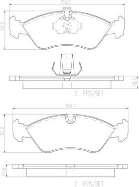 Brembo P59017N - Bremžu uzliku kompl., Disku bremzes autospares.lv