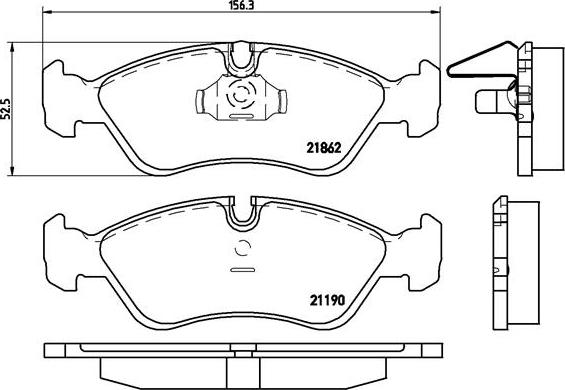 Brembo P 59 017 - Тормозные колодки, дисковые, комплект www.autospares.lv