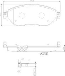 Brembo P59082N - Bremžu uzliku kompl., Disku bremzes www.autospares.lv