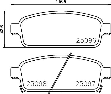 Brembo P 59 087 - Bremžu uzliku kompl., Disku bremzes autospares.lv