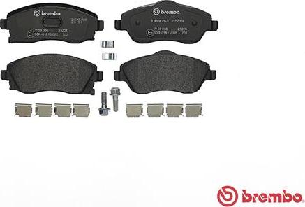 Brembo P 59 036 - Bremžu uzliku kompl., Disku bremzes www.autospares.lv