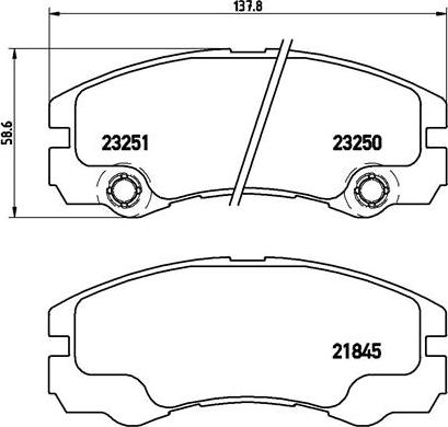 Brembo P 59 033 - Bremžu uzliku kompl., Disku bremzes www.autospares.lv