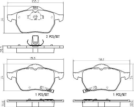 Brembo P59029N - Bremžu uzliku kompl., Disku bremzes autospares.lv