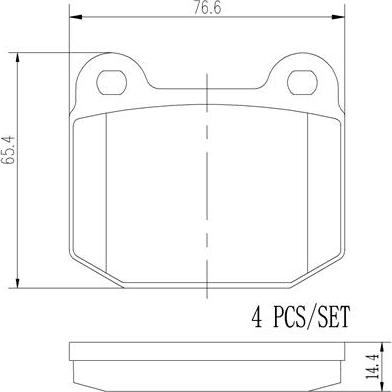 Brembo P59025N - Brake Pad Set, disc brake www.autospares.lv